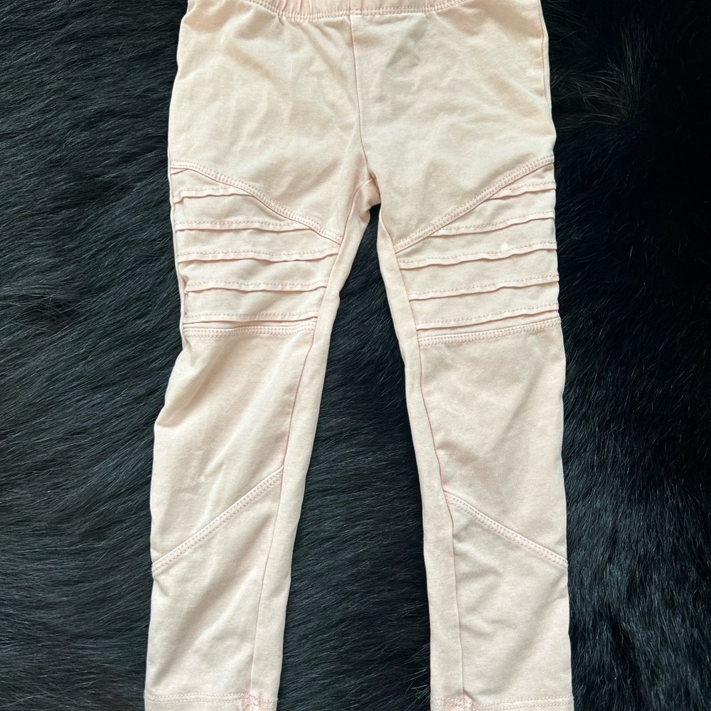 Tucker + Tate Blush Moto Leggings Design - EUC Size 3T